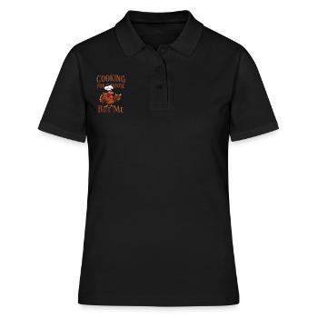 Cooking grouch turkey - Women's Polo Shirt - black - Front - Ailine (174cm)