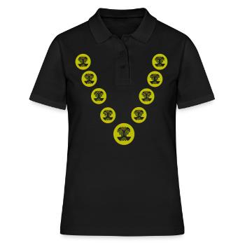 Kette - Frauen Polo Shirt - Schwarz - Vorne - Ailine (174cm)