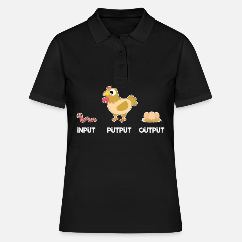 Input Putput Output - Frauen Polo Shirt - Schwarz