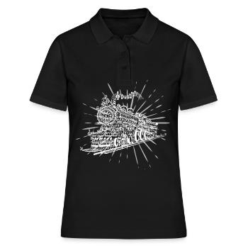 Train de musique - Polo Femme - noir - Devant - Ailine (174cm)