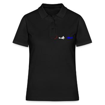 plane - Women's Polo Shirt - black - Front - Ailine (174cm)