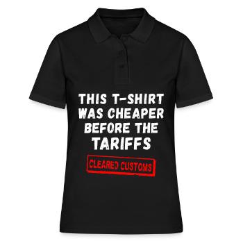 Ce T-shirt était moins cher avant les tarifs douaniers - Polo Femme - noir - Devant - Ailine (174cm)