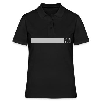 Pan - Pansexual comme une bande - Polo Femme - noir - Devant - Ailine (174cm)
