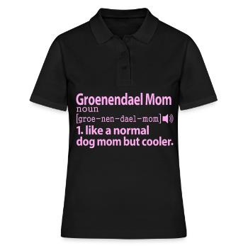 Belgian Groenendael Mama Mom Mistress Sayings - Women's Polo Shirt - black - Front - Ailine (174cm)
