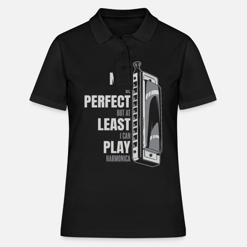 Harmonica Harmonica Instrument Music - Women's Polo Shirt - black