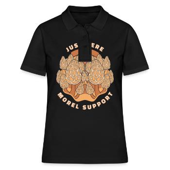 Pilz Pilze Funghi Champignon - Frauen Polo Shirt - Schwarz - Vorne - Ailine (174cm)