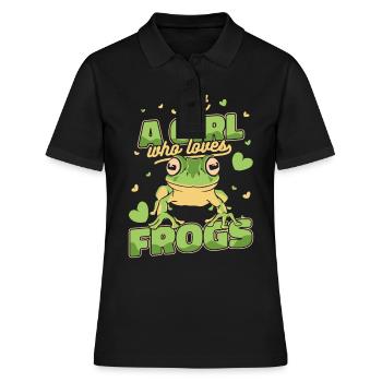 Frog Toad - Women's Polo Shirt - black - Front - Ailine (174cm)