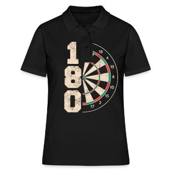 Darts Darts Darts Player Darts - Women's Polo Shirt - black - Front - Ailine (174cm)