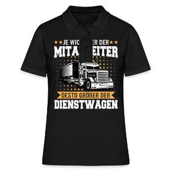 LKW Fahrer Fernfahrer Lastkraftwagenfahrer - Frauen Polo Shirt - Schwarz - Vorne - Ailine (174cm)