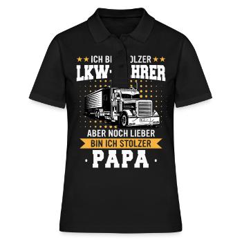 LKW Fahrer Fernfahrer Lastkraftwagenfahrer - Frauen Polo Shirt - Schwarz - Vorne - Ailine (174cm)