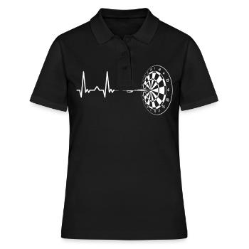 Darts Darts Darts Player Darts - Women's Polo Shirt - black - Front - Ailine (174cm)