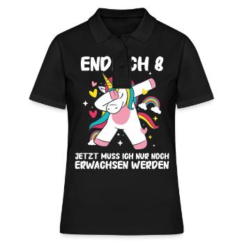 Geschenk 8 Jahre Geburtstagskind - Frauen Polo Shirt - Schwarz - Vorne - Ailine (174cm)