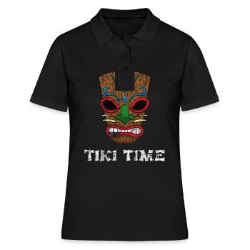 Tiki Time Hawaii Party Vacances - Polo Femme - noir - Devant - Ailine (174cm)