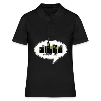 comic gotham city - Frauen Polo Shirt - Schwarz - Vorne - Ailine (174cm)