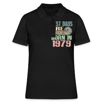 Die Besten Väter Sind 1979 Geboren, 44 Jahre Alt, - Frauen Polo Shirt - Schwarz - Vorne - Ailine (174cm)