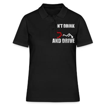 Rollstuhlfahrer Behindert Humor - Frauen Polo Shirt - Schwarz - Vorne - Ailine (174cm)