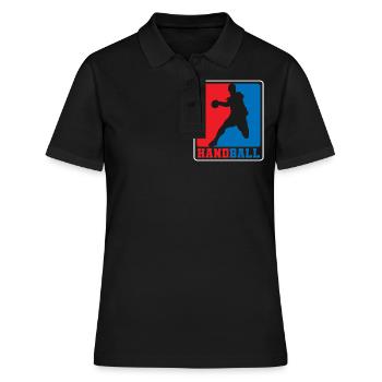 Handball Wettkampf Mannschaft Club - Frauen Polo Shirt - Schwarz - Vorne - Ailine (174cm)