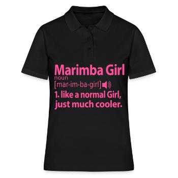 Marimba Player Girl für Mom Mama Sprüche Lustige - Frauen Polo Shirt - Schwarz - Vorne - Ailine (174cm)