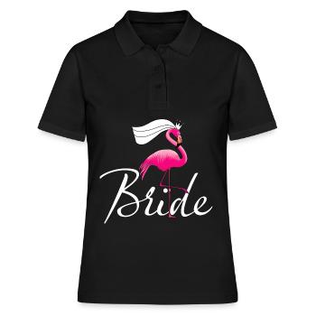 Bride JGA party nuit de cerf - Polo Femme - noir - Devant - Ailine (174cm)