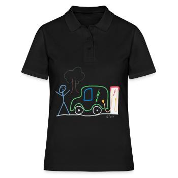 Voiture électrique Bâtons, Électro-mobilité Emploi - Polo Femme - noir - Devant - Ailine (174cm)