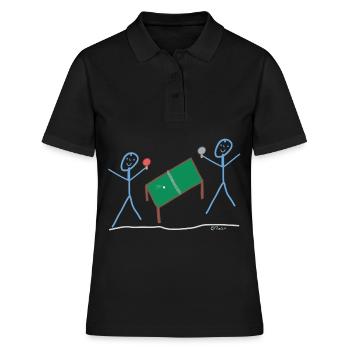 Ping pong jeu de ping-pong - Polo Femme - noir - Devant - Ailine (174cm)