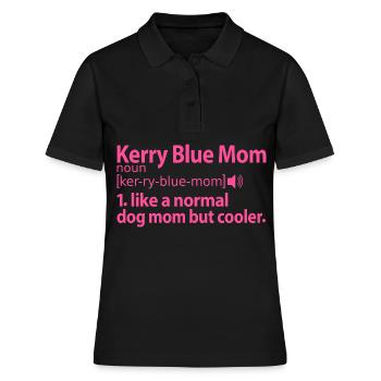 Kerry Blue Terrier Mom Mama Mistress Dog Mama - Women's Polo Shirt - black - Front - Ailine (174cm)