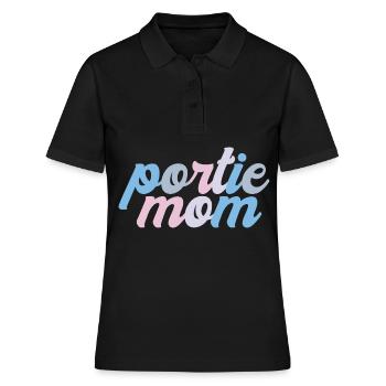 Chien d’eau portugais Portie PWD Maman Mama Maîtresse - Polo Femme - noir - Devant - Ailine (174cm)