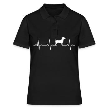 Heartbeat Jack Russel Dog Gift T-Shirt Shirt - Women's Polo Shirt - black - Front - Ailine (174cm)