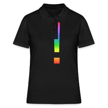 Point d'exclamation arc-en-ciel - Polo Femme - noir - Devant - Ailine (174cm)