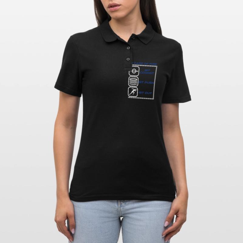 "Im Falle eines Feuers Git Commit Git Push Git Frauen Polo Shirt