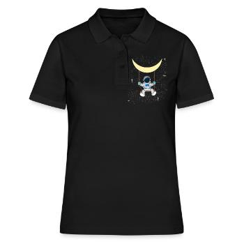 Bist du ein Fan der Astronomie? Ein - Frauen Polo Shirt - Schwarz - Vorne - Ailine (174cm)