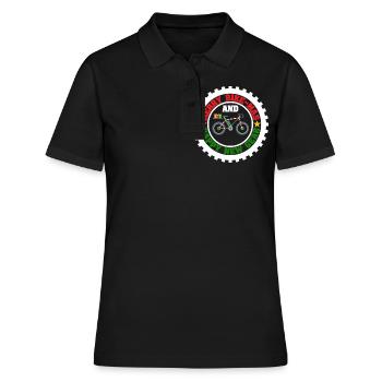Frohe Bikemas Frohes neues Gear Frohe Weihnachten - Frauen Polo Shirt - Schwarz - Vorne - Ailine (174cm)