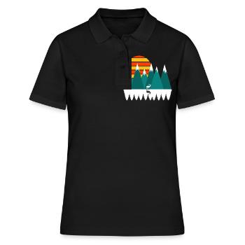 Cool Mountain Shooting Tee For Hunters Hunt Is - Polo Femme - noir - Devant - Ailine (174cm)