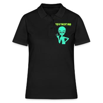 I'm Tired Of Your Shit Human T-shirt Design - Frauen Polo Shirt - Schwarz - Vorne - Ailine (174cm)