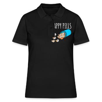 Pocket Persian Cute Feline Feral Meow Pet Animals - Frauen Polo Shirt - Schwarz - Vorne - Ailine (174cm)