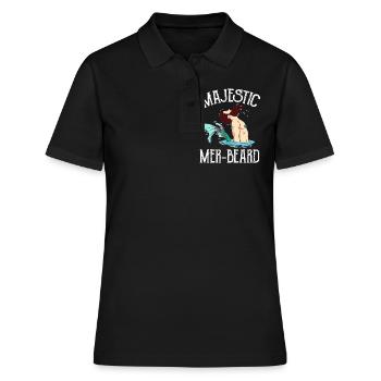 Soin du visage au poisson Heard Beard Moustache - Polo Femme - noir - Devant - Ailine (174cm)