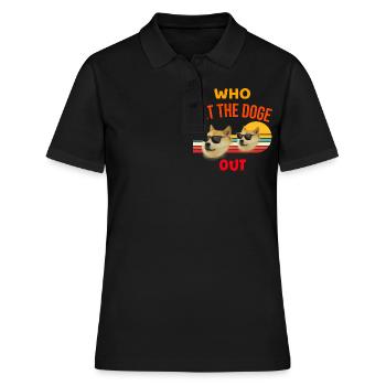 Dogecoin - Who let the doge out - Women's Polo Shirt - black - Front - Ailine (174cm)