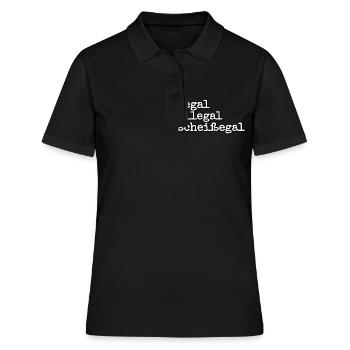 Verdict - légalement illégal - Polo Femme - noir - Devant - Ailine (174cm)