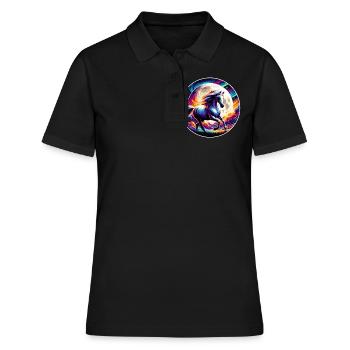 Arabische Pferdekunst - Frauen Polo Shirt - Schwarz - Vorne - Ailine (174cm)