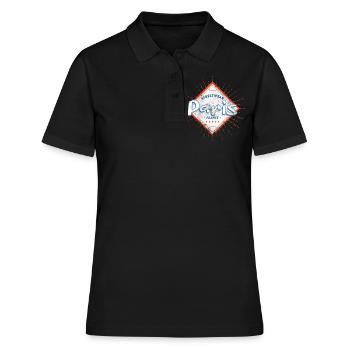 Paris France Ville Skyline Accueil Amour - Polo Femme - noir - Devant - Ailine (174cm)