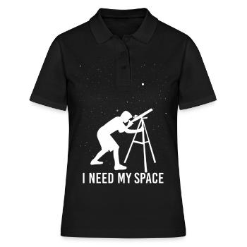 Astronomie astronome passe-temps star cadeau planète - Polo Femme - noir - Devant - Ailine (174cm)