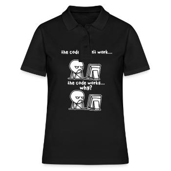Programming Code Computer Programmer Software - Frauen Polo Shirt - Schwarz - Vorne - Ailine (174cm)