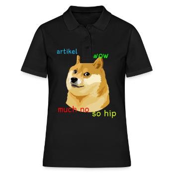 Article 13 Doge Meme #saveyourinternet Eu Shirt - Polo Femme - noir - Devant - Ailine (174cm)