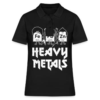 Heavy Metals Chemie Schwermetalle Musik Geek - Frauen Polo Shirt - Schwarz - Vorne - Ailine (174cm)