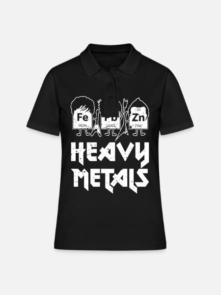 Heavy Metals Chemistry Heavy Metals Music Geek - Women's Polo Shirt - black