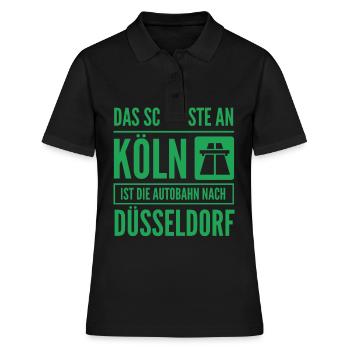 Contre l’autoroute de Cologne pour Düsseldorf - Polo Femme - noir - Devant - Ailine (174cm)