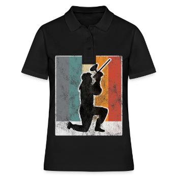 Paintball Retro Gotcha Paintballer Airsoft Softair - Frauen Polo Shirt - Schwarz - Vorne - Ailine (174cm)