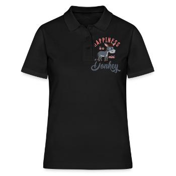 Esel, Esel böser Esel, schlauer Esel - Frauen Polo Shirt - Schwarz - Vorne - Ailine (174cm)