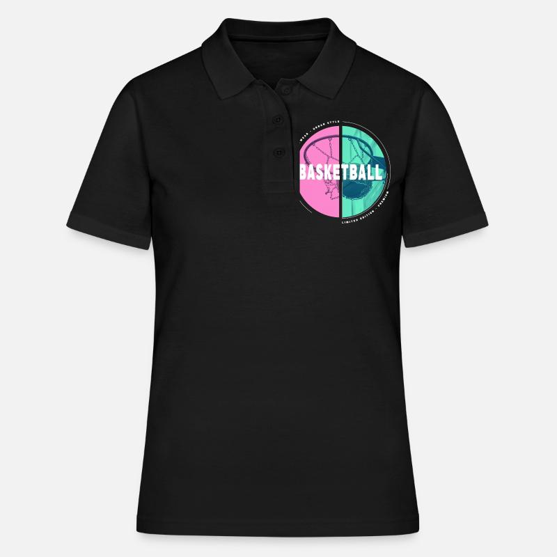 Basketteur Basketteur Basketteur Dunking Sport Player - Polo Femme - noir