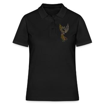 Phénix coloré - Polo Femme - noir - Devant - Ailine (174cm)